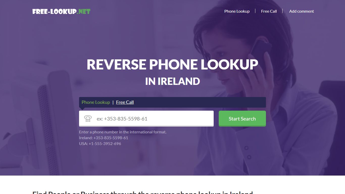 Reverse phone lookup in Ireland | Free Lookup