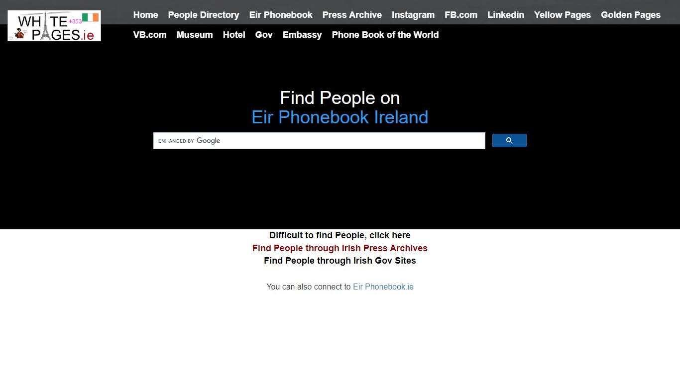 Eirphonebook Ireland Search via Whitepages.ie